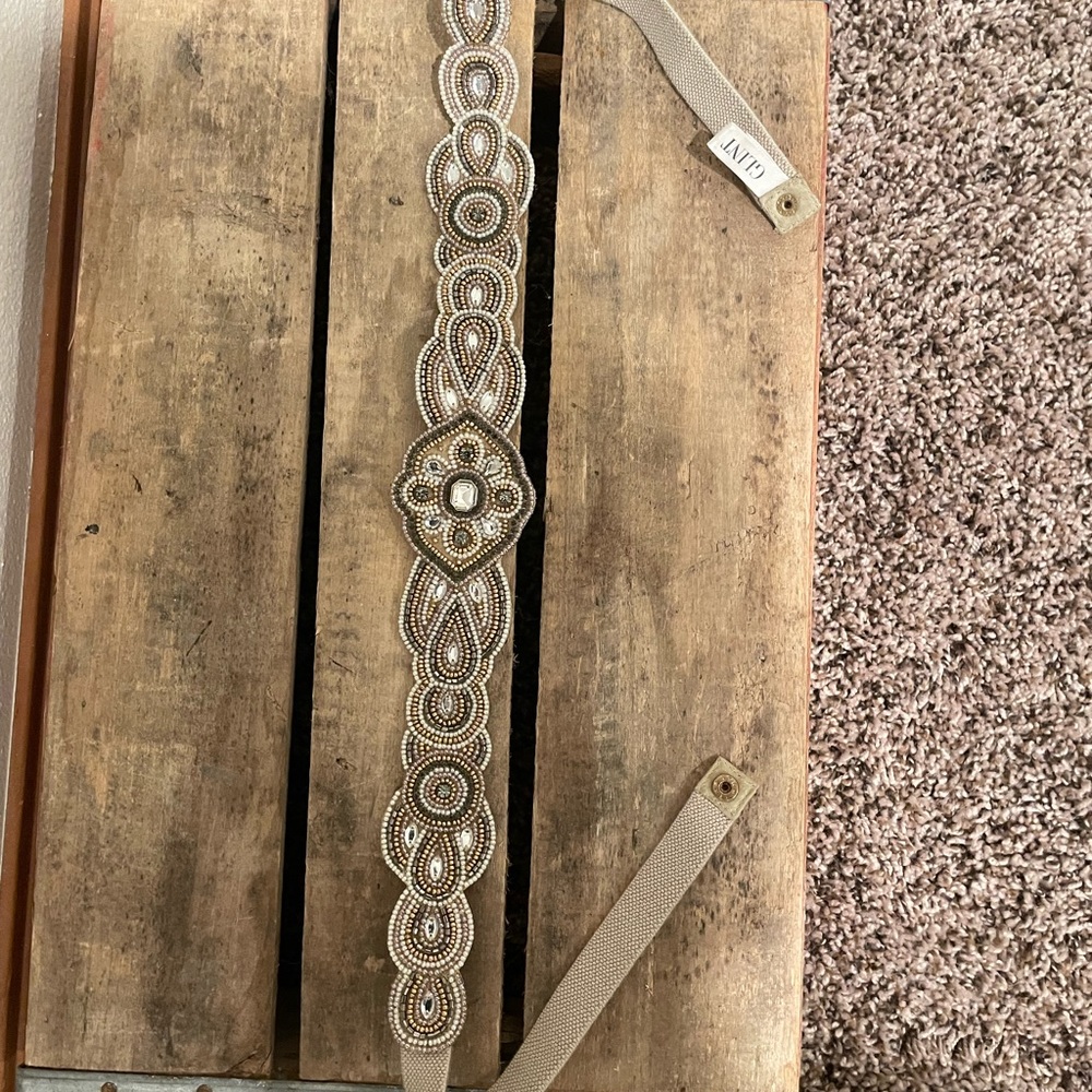 Glint belt from Nordstroms - beaded opal and gold
